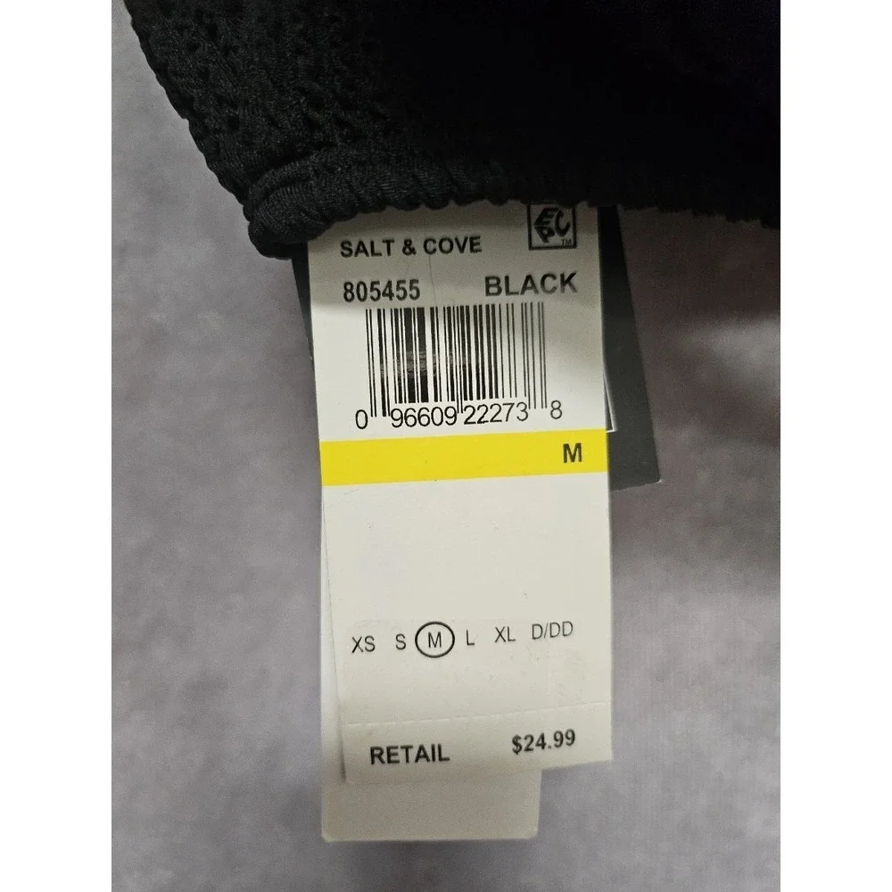 Salt & Cove size medium black bikini‎ top (S95)